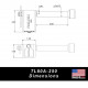 Paclock TL80-250 Locking Hitch Pin For 2", 2.5", 3" Receivers, Standard Rekeyable