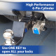 Paclock TL80-250 Locking Hitch Pin For 2", 2.5", 3" Receivers, Standard Rekeyable