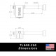 Paclock TL80-250 Locking Hitch Pin For 2", 2.5", 3" Receivers, Standard Rekeyable