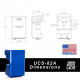 Paclock UCS-82A Hidden Shackle Aluminum Container Door Lock, Universal Cylinder System