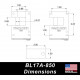Paclock LFIC-BL17A LFIC Compatible Hidden Shackle Aluminum Block Lock