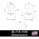 Paclock FSIC-BL17A FSIC Compatible Hidden Shackle Aluminum Block Lock