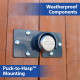 Paclock UCS-7A/UCS-7S Hidden Shackle Flat-Back Puck Lock, Universal Cylinder System