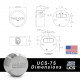 Paclock UCS-7A/UCS-7S Hidden Shackle Flat-Back Puck Lock, Universal Cylinder System