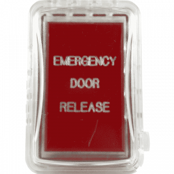 Deltrex F106-CP-E15 Push Plate Switch w/ Hinged Clear Cover, SPDT