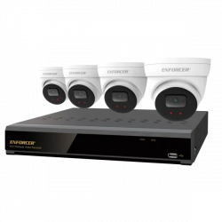 SECO-LARM DRN-K104-04 NVR and Camera Kit w/ 4K 4-Channel NVR + 4 IP 5MP Cameras + 2TB HDD