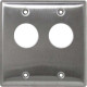 Camden CM-3200 / CM3500 Series Double Gang Dual Cylinder Key Switch - Stainless Steel Faceplate