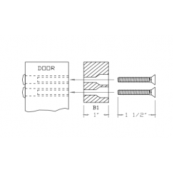 Dortronics 1190 Series 1176 Z Bracket Block, 1"