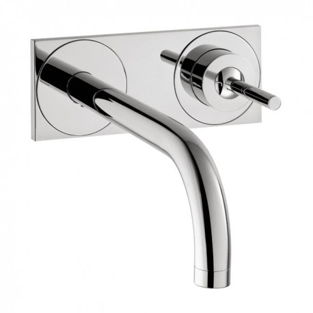 Axor 38117001 Uno Wall-Mounted Single-Handle Faucet Trim with Base Plate
