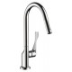 Axor 39835001 HANSGROHE-39835001 Citterio 2-Spray HighArc Kitchen Faucet, Pull-Down