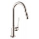 Axor 39835001 Citterio 2-Spray HighArc Kitchen Faucet, Pull-Down