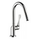 Axor 39836001 HANSGROHE-39836001 Citterio 2-Spray Prep Kitchen Faucet, Pull-Down