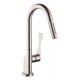 Axor 39836001 Citterio 2-Spray Prep Kitchen Faucet, Pull-Down