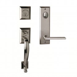 Delaney 913 Bravura Savannah Handleset with 615 Interior Plate and 939 Charlotte Interior Lever