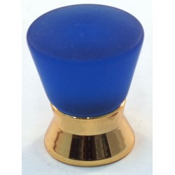 Cal Crystal 102-CM Athens Collection Polyester Colored Round Knob with Solid Brass Base