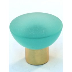 Cal Crystal 113-CM Athens Collection Polyester Round Knob with Solid Brass Base