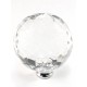 Cal Crystal M45 Crystal Cabinet Knob w/ Solid Brass Base, Round, 1-3/4"
