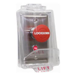 Camden CM-450RL-7724-CPC Single Gang Faceplate, Heavy Duty, Vandal Resistant Mushroom Push Button, Stainless Steel