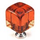 Cal Crystal CALCRYSTAL-ARTXCLA-US15 ARTX-CLA Large Amber Cube Knob In Bronze