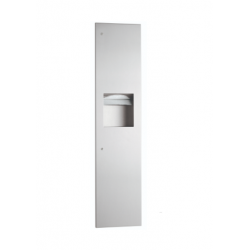 Bobrick B-36903 TrimLineSeries Recessed Paper Towel Dispenser & Waste Receptacle, 1.6-Gallon Waste