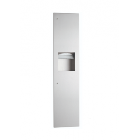 Bobrick B-36903 TrimLineSeries Recessed Paper Towel Dispenser & Waste Receptacle, 1.6-Gallon Waste