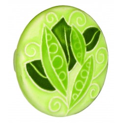 Acorn PR3 Ceramic Knob Lg Rd Green Peas in Pods