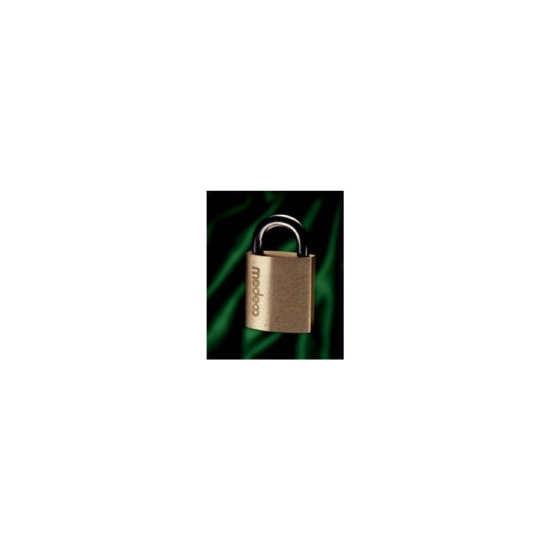 Medeco 52 Series Brass Body Padlock, Satin Chrome