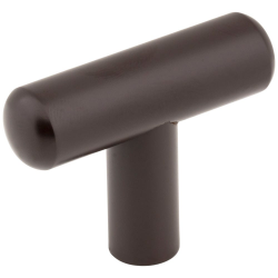 Jeffrey Alexander 48ORB Key Largo Cabinet T-Knob, Overall Length-1 7/8", Finish-Dark Bronze