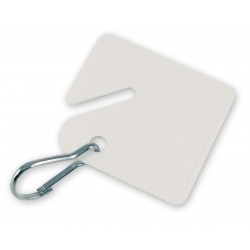 Lucky Line 259 Numbered Square Slotted Cabinet Tags - White