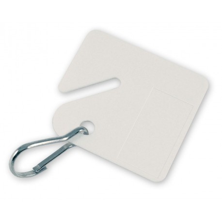 Lucky Line 2592628 259 Numbered Square Slotted Cabinet Tags - White