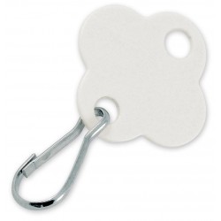 Lucky Line 257 Shamrock Cabinet Tags - White