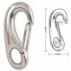 A591 A592 A593 Tough Links Stainless Carabiner Snaps, Wire Gate, Fixed Eye