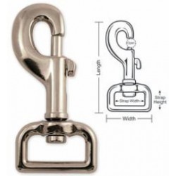 A726 Tough Links Slide Bolt Snap, Swivel Strap Eye