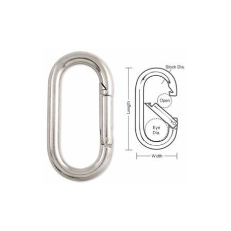 A510C Tough Links Oval Interlocking Carabiner Snaps