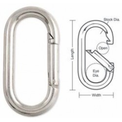 A541 Tough Links Extra Large Oval Interlocking Carabiner Snaps