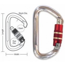 A572 Tough Links Locking Spring Carabiner Snaps, Twist Lock