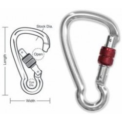 A575 A578 A581  Tough Links Locking Spring Carabiner Snaps, Screw Lock
