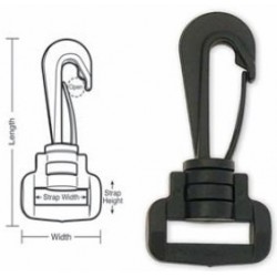 A679 A680 A681 A682 Tough Links Plastic Utility Hooks, Black, Swivel Strap Eye