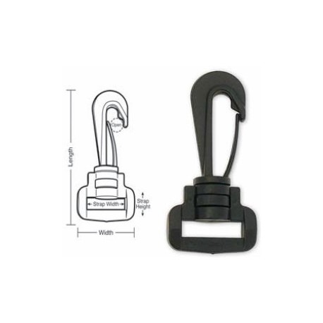 A679 A680 A680 A681 A682 Tough Links Plastic Utility Hooks, Black, Swivel Strap Eye