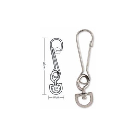 A665 Tough Links Light Duty Snap Hooks, D-Swivel