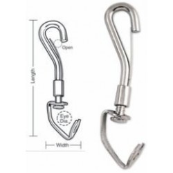 A673 A674 Tough Links Chain Snap Hooks, Open Swivel