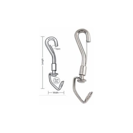 A673 A674 Tough Links Chain Snap Hooks, Open Swivel