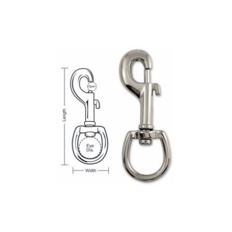 A705 - Tough Links Slide Bolt Snaps, Swivel Eye