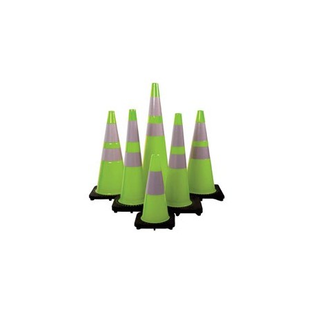 Mutual Industries 17716-118-3 17716 High Quality Lime Green Traffic Cones - Multiple Sizes Available