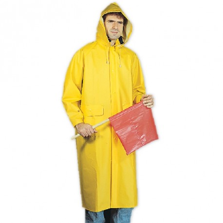 Mutual Industries 14506-0-1 14506 2-Piece .35 mm PVC Polyester Raincoat with Detachable Hood