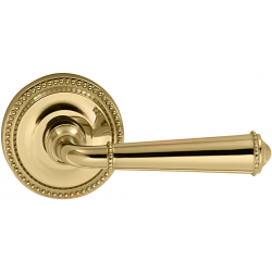 Omnia 946 Interior Traditional Beaded Lever Latchset - Solid Brass