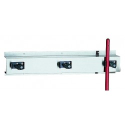 Bobrick B-223 Surface-Mounted Mop & Broom Holder, Finish-Satin