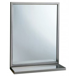 Bobrick  292 1836 Stainless Steel Welded-Frame Mirror/ Shelf Combinations