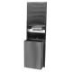 Bobrick B-3947 ClassicsSeries Recessed Convertible Paper Towel Dispenser & Waste Receptacle,18-Gallon,Finish-Satin