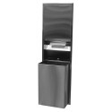 Bobrick B-3947 ClassicsSeries Recessed Convertible Paper Towel Dispenser & Waste Receptacle,18-Gallon,Finish-Satin